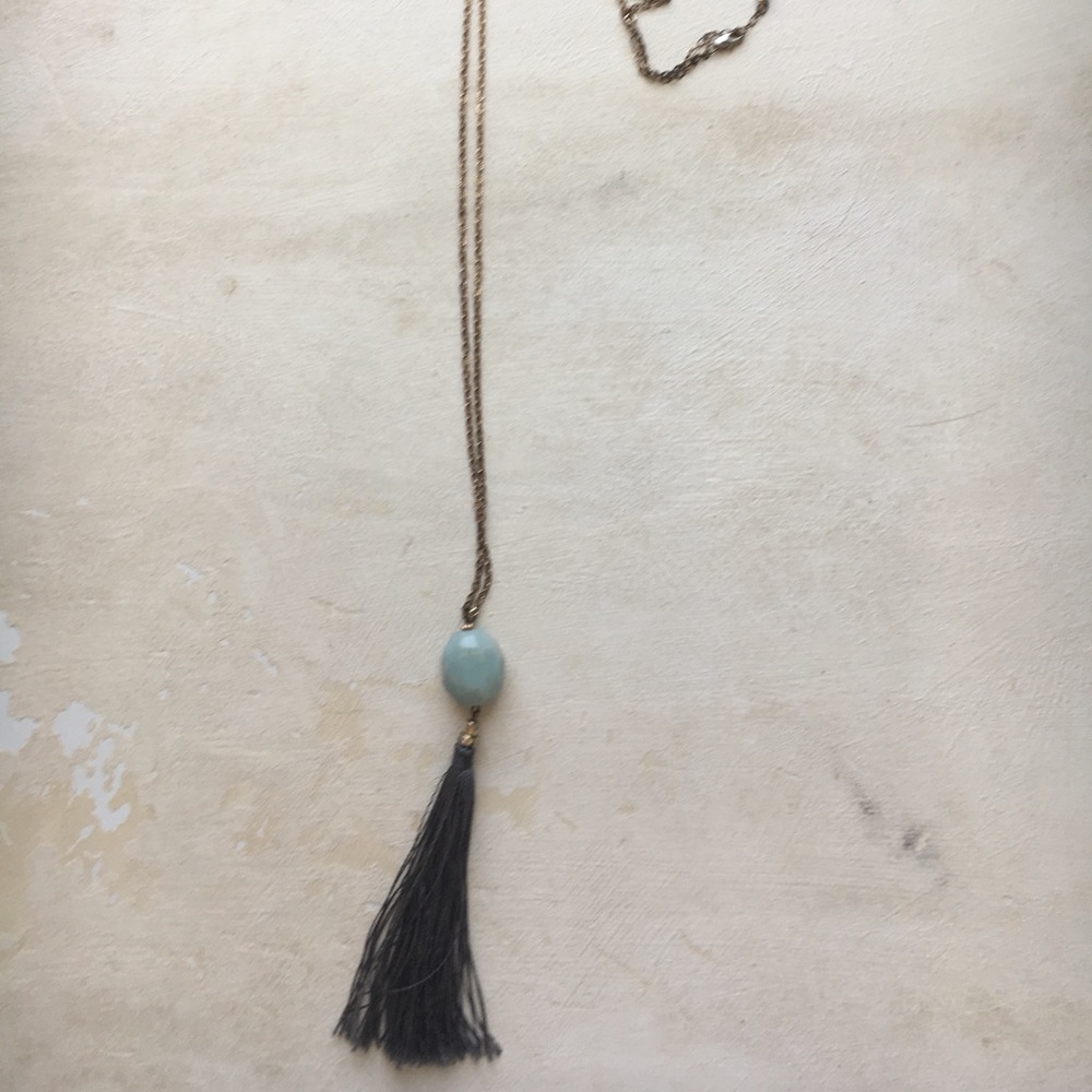 Tassel gem necklace